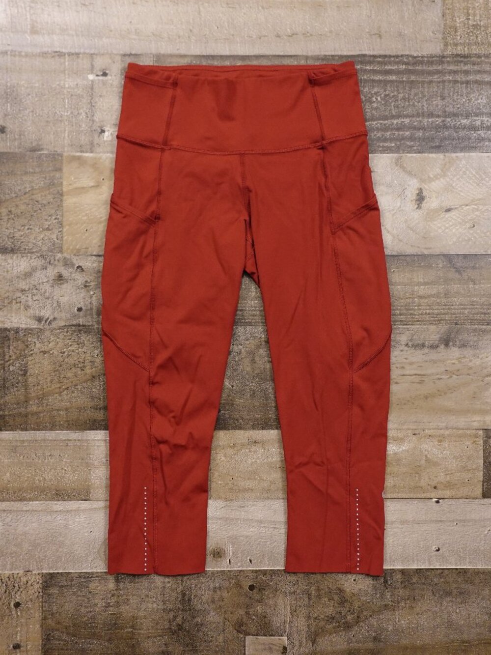 Lululemon Fast and Free Crop II 19" Leggings Women’s 6 Cayenne Red Nulux